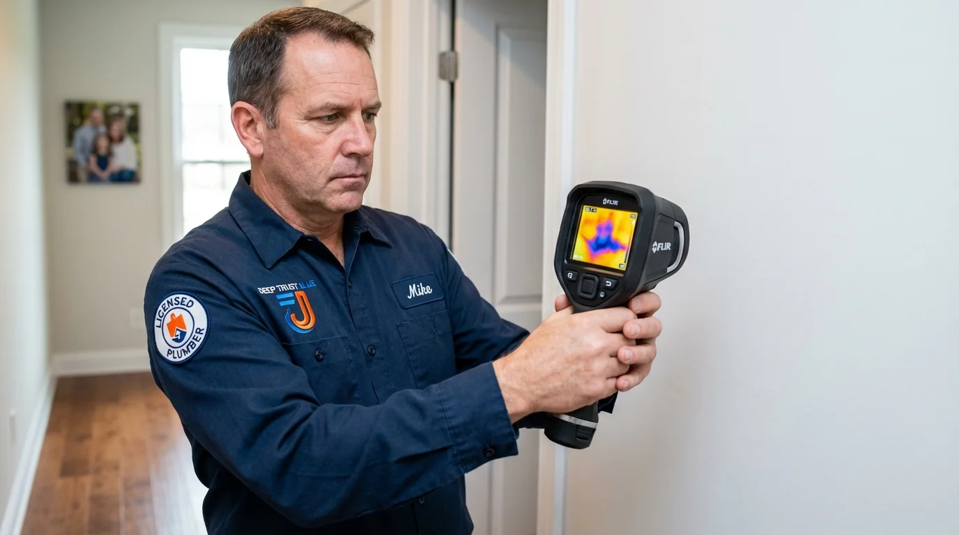 Thermal imaging leak detection by Johns Plumbing LLC in Ashville
